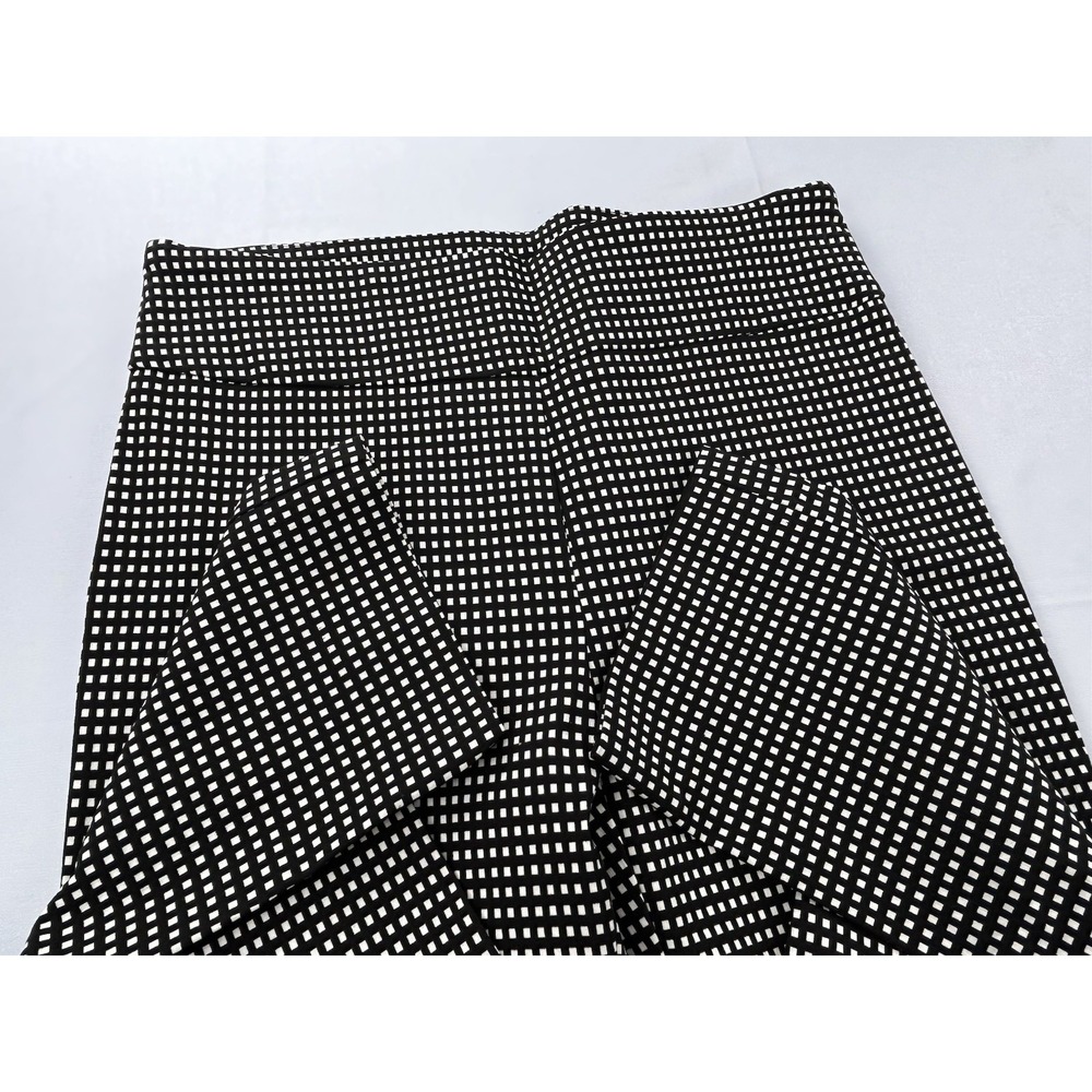 Jules & Leopold Pants Womens L Black White Geometric Pull On Stretch Ankle